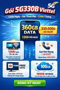 gói 5G330B Viettel