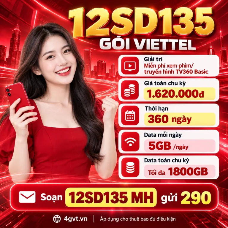 Gói 12SD135 Viettel – thông tin và cú pháp MH gửi 290