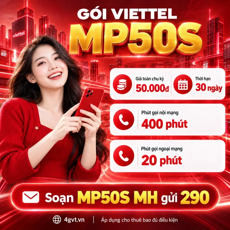 Gói MP50S Viettel – thông tin và cú pháp MH gửi 290